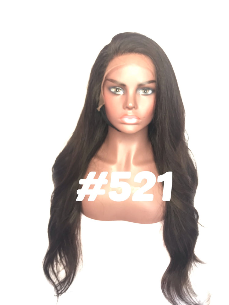 Straight, 24", front lace, Natural color wig