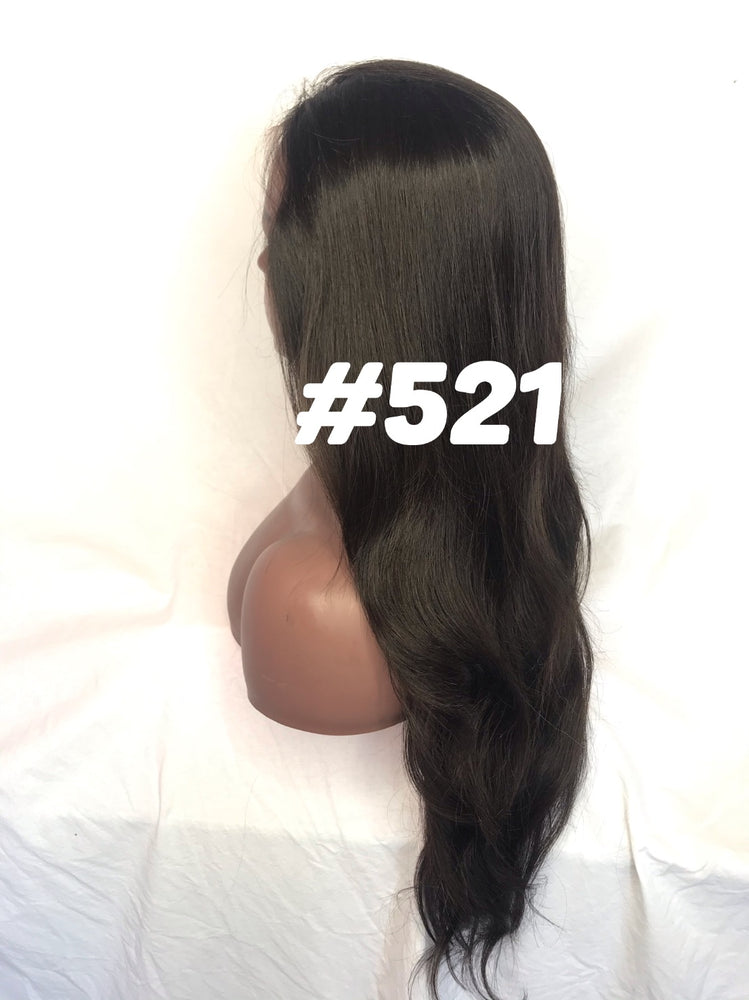 Straight, 24", front lace, Natural color wig