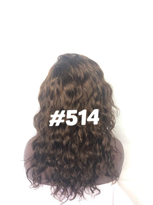 14", Front Lace Wig, #4 Warm Brown