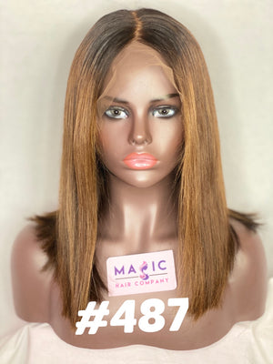 14 long bob custom ombre front lace human hair glueless wig magic hair company