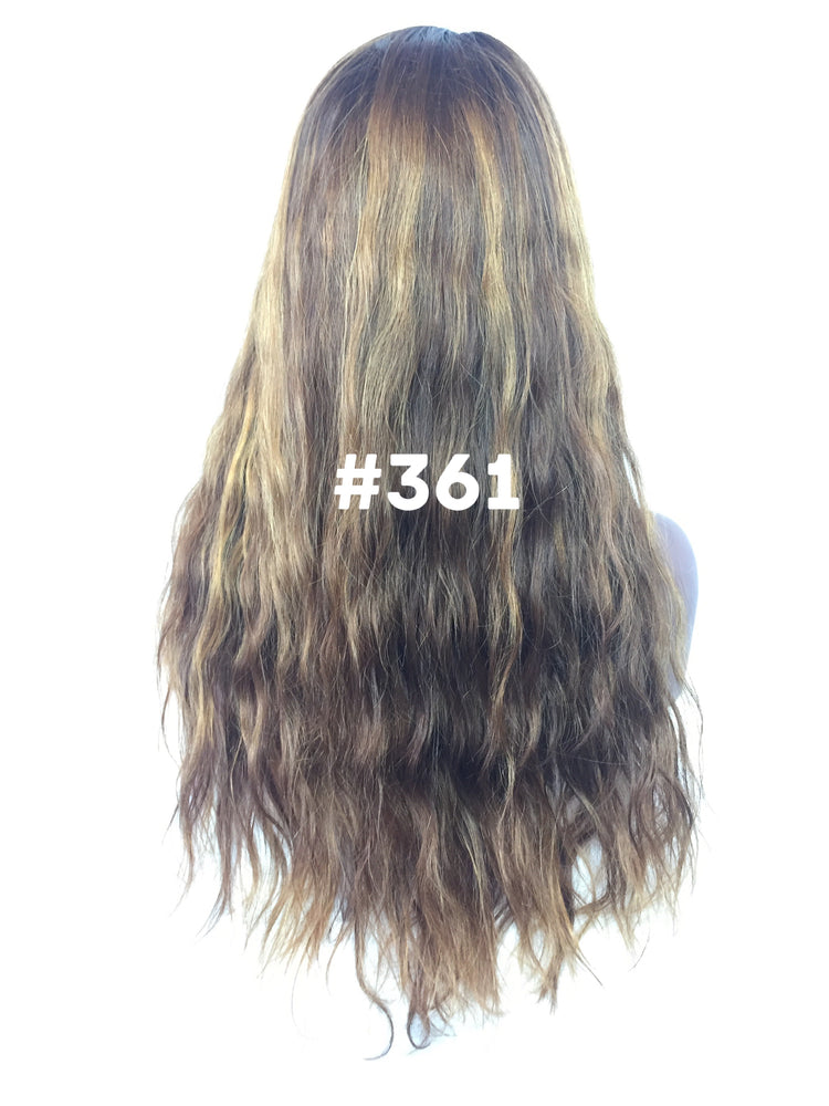 20", Body Wave, Light brown with Golden Blonde Highlights, Front Lace