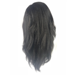 14", kinky straight, front lace wig