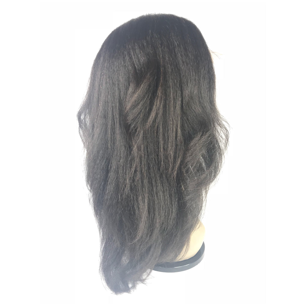 14", kinky straight, front lace wig
