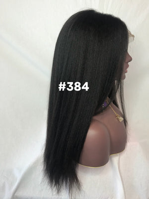 18", Kinky Straight, U-Part Wig