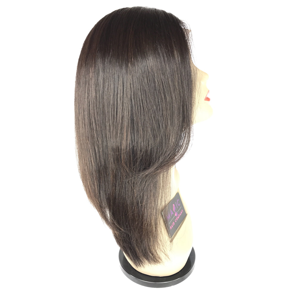 14"  Front lace ,Silky straight, Side Part,side layers