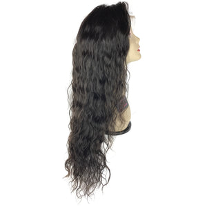 22 body wave 360 front lace human hair glueless wig