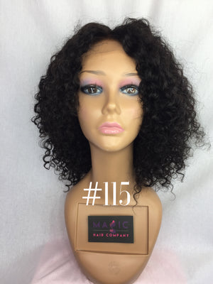 12 front lace curly wig