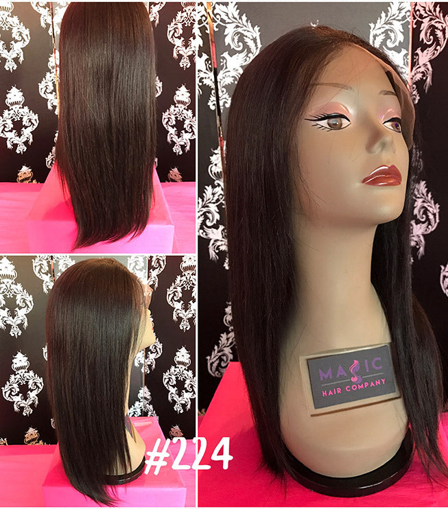 14", Silky Straight, Full Lace