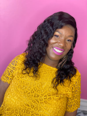 14", Body Wave, Front Lace wig