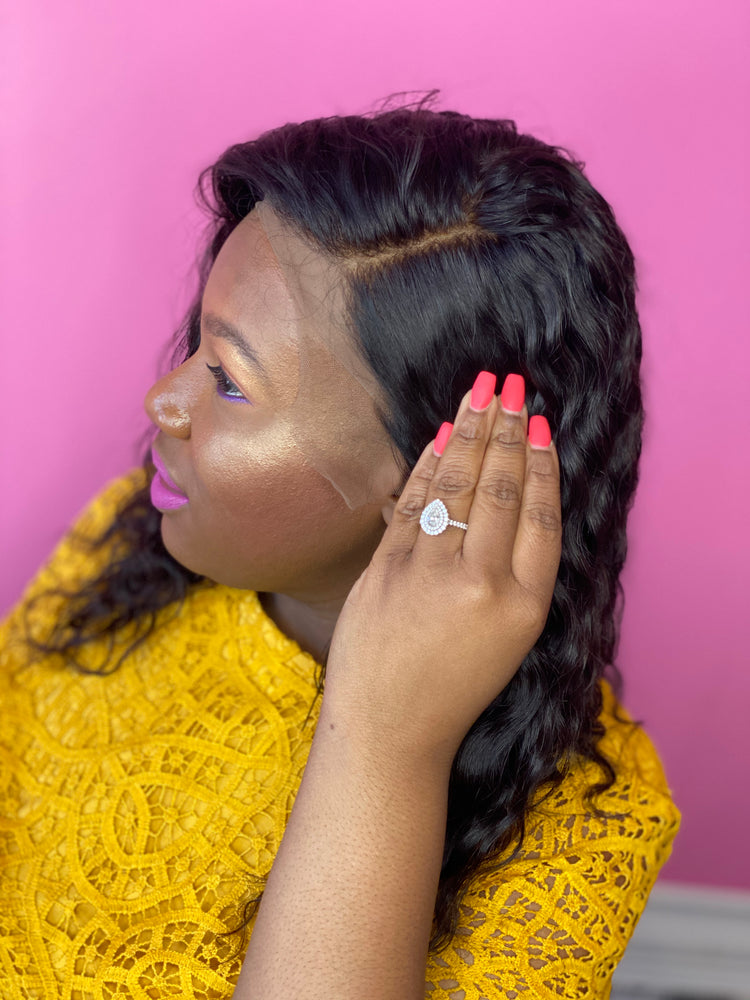 14", Body Wave, Front Lace wig