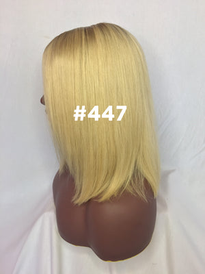12", Silky Straight, Blonde w/t Ash Root, Front Lace