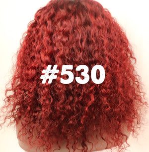 
                
                    Load image into Gallery viewer, Curly, 12&amp;quot;, Full Lace Wig, Custom Colored Red
                
            