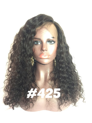 
                
                    Load image into Gallery viewer, 16 full lace human hair curly glueless natural 1b wig
                
            
