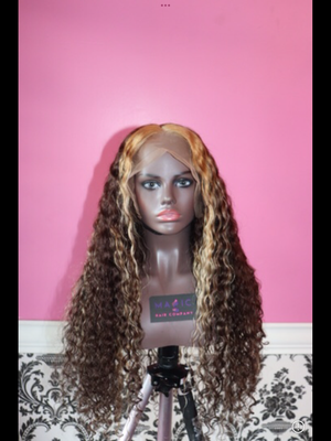 
                
                    Load image into Gallery viewer, 18&amp;#39;&amp;#39;Custom color deep body wave wig
                
            