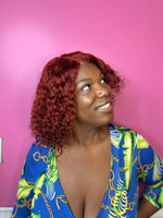 Short 10 Curly Deep Red