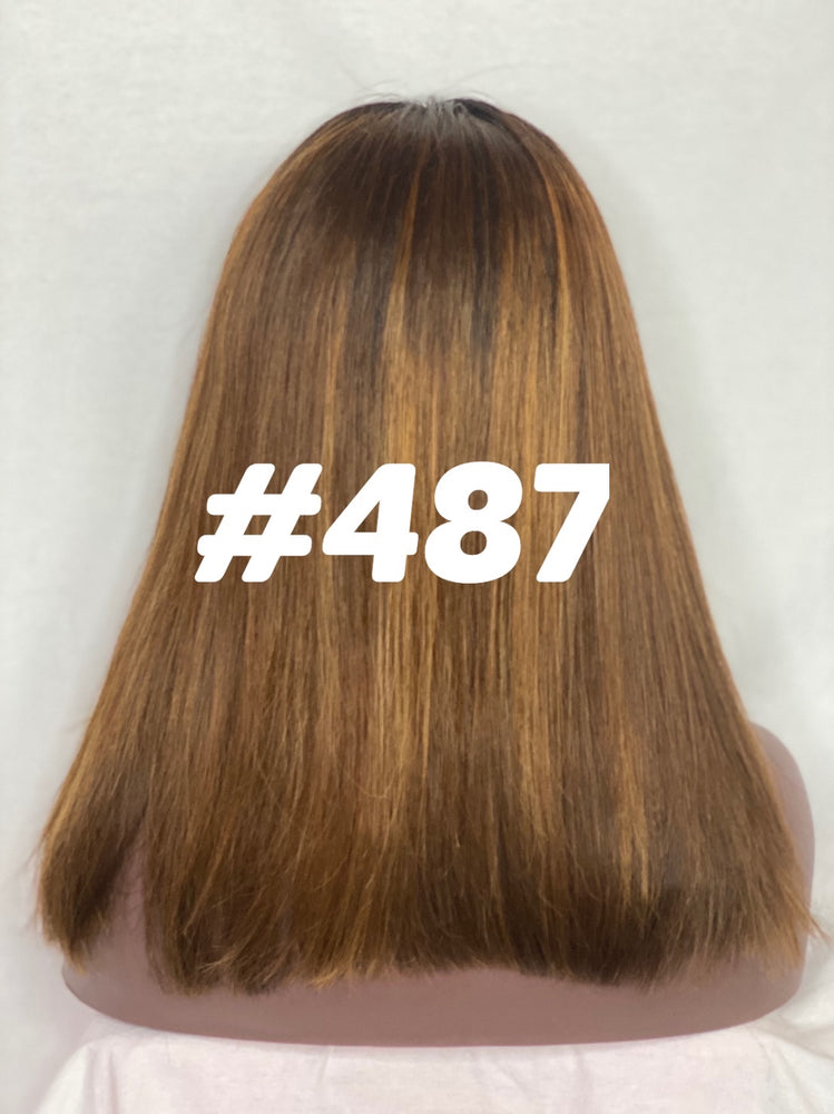 
                
                    Load image into Gallery viewer, 14&amp;quot; Silky Straight custom colored long bob wig
                
            