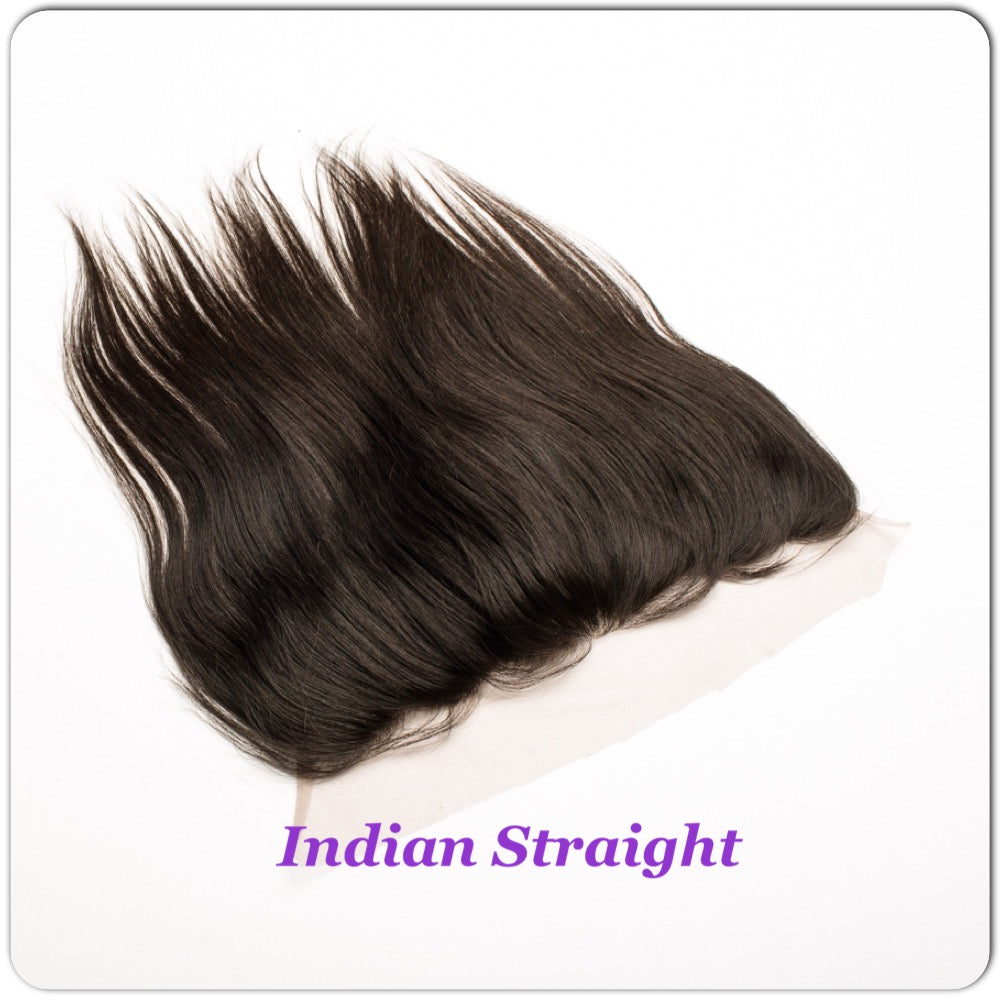 
                
                    Load image into Gallery viewer, 14 indian straight human hair free parting swiss lace frontal closure with baby hair
                
            