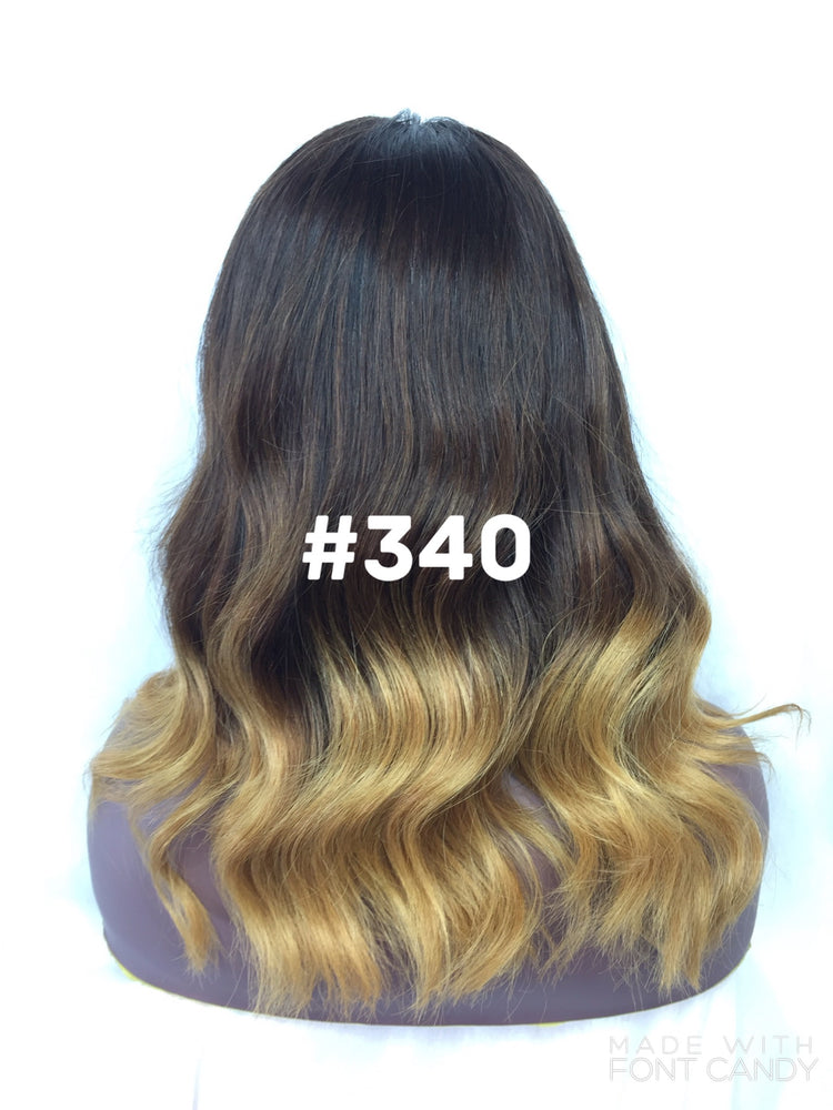 14", Silky Straight, Ombre, Front Lace
