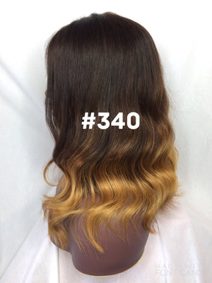 14", Silky Straight, Ombre, Front Lace