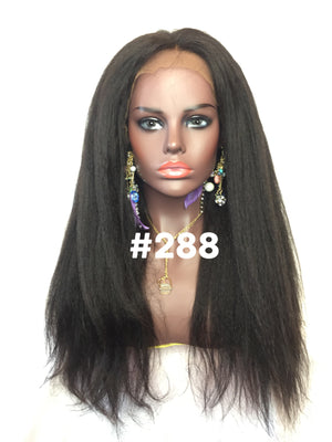 18", kinky straight, front lace