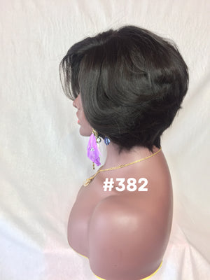 8, Silky Straight, Side Bang, Front Lace wig