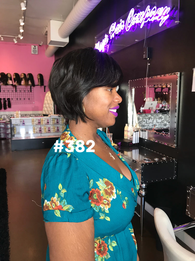 8, Silky Straight, Side Bang, Front Lace wig