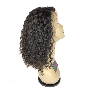 14 curly front lace glueless wig 1b swiss lace