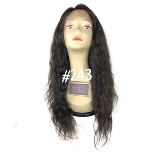 20 body wave glueless human hair front lace wig