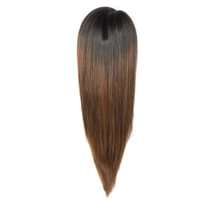 16", front lace, silky straight wig