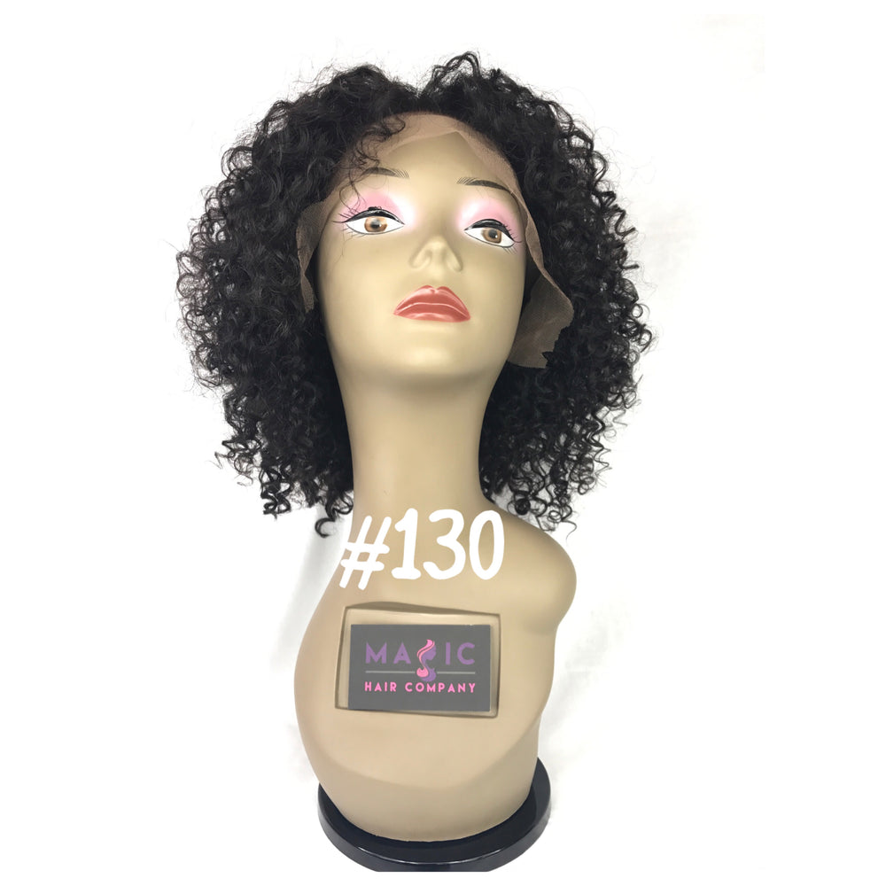 10", Curly, Front Lace wig