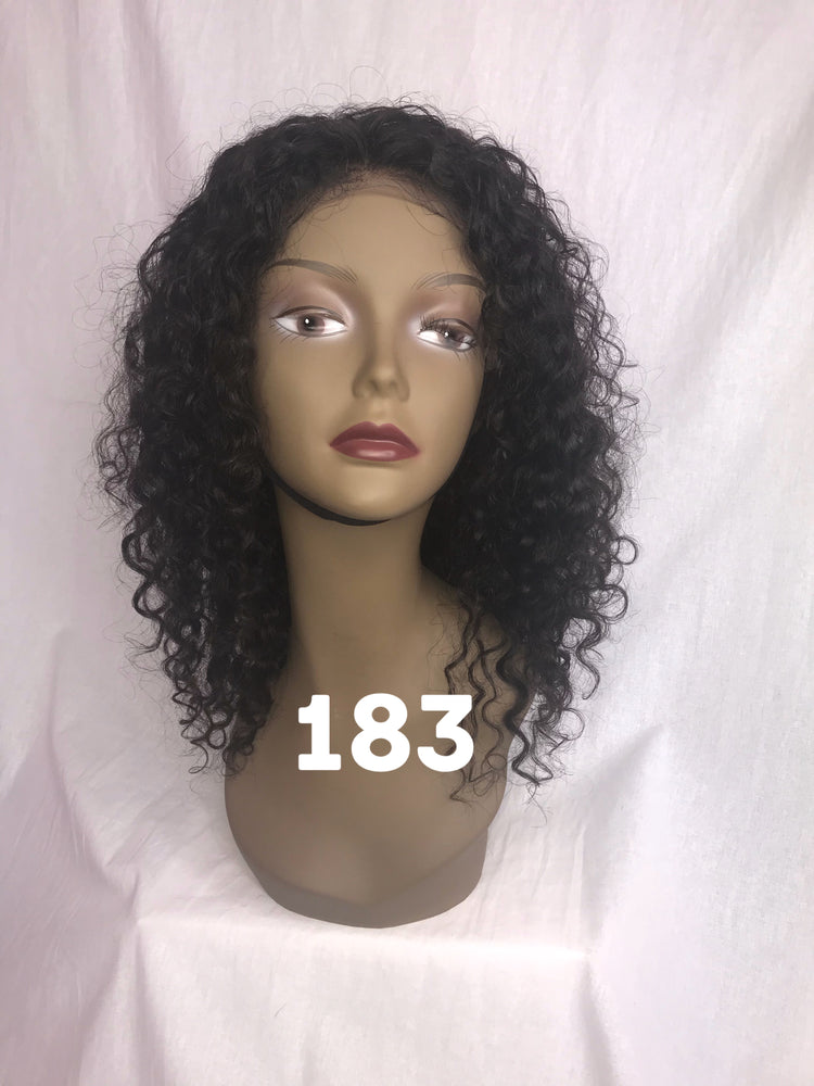 14 curly front lace glueless wig 1b swiss lace