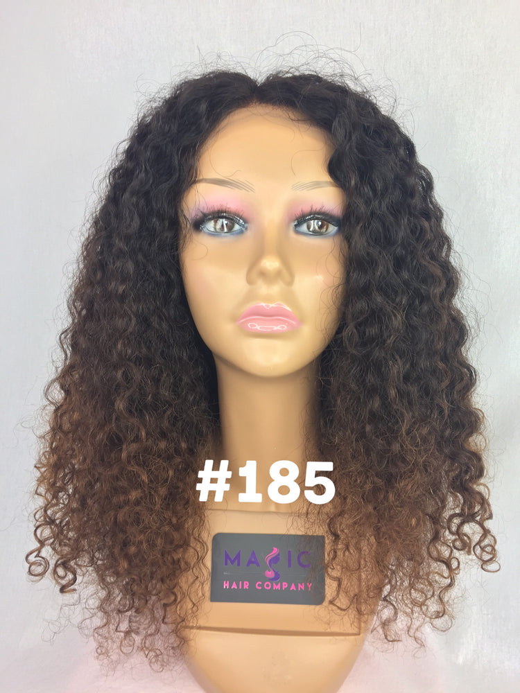 18 curly ombre hd lace glueless human hair wig