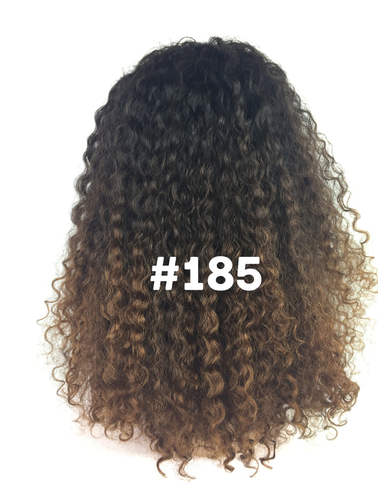 18", Front Lace, Deep Body Wave, Light Brown Ombre Highlight