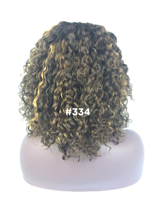 12", curly, custom color, front lace