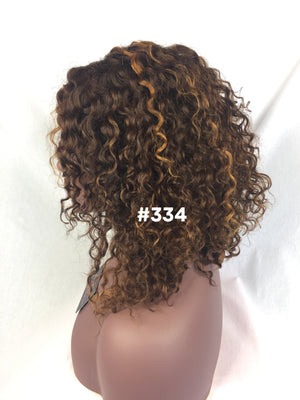 12", curly, custom color, front lace