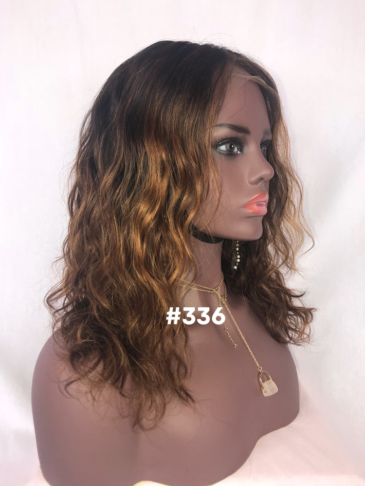 12", Body Wave, Custom Color, Front Lace wig