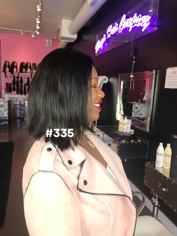 12", Silky Straight, Front Lace wig