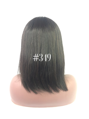12", Silky Straight, Bangs, Front Lace