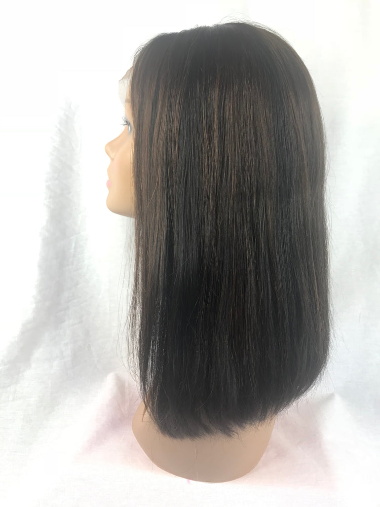 14", Silky Straight, Front Lace, Custom Colored
