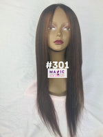 20", Kinky Straight, Front Lace, Custom Colored